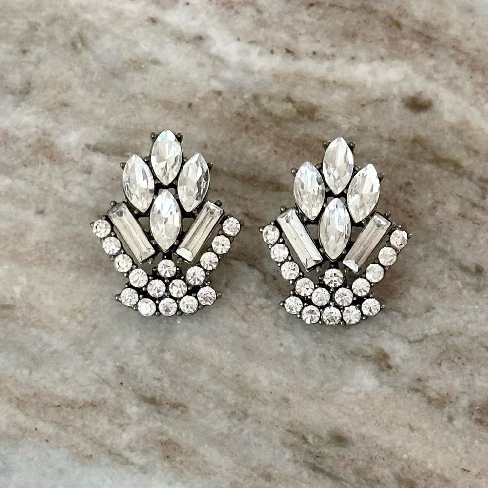 Sparkly Stud Rhinestone Statement Earrings - Holiday / Party / Going Out